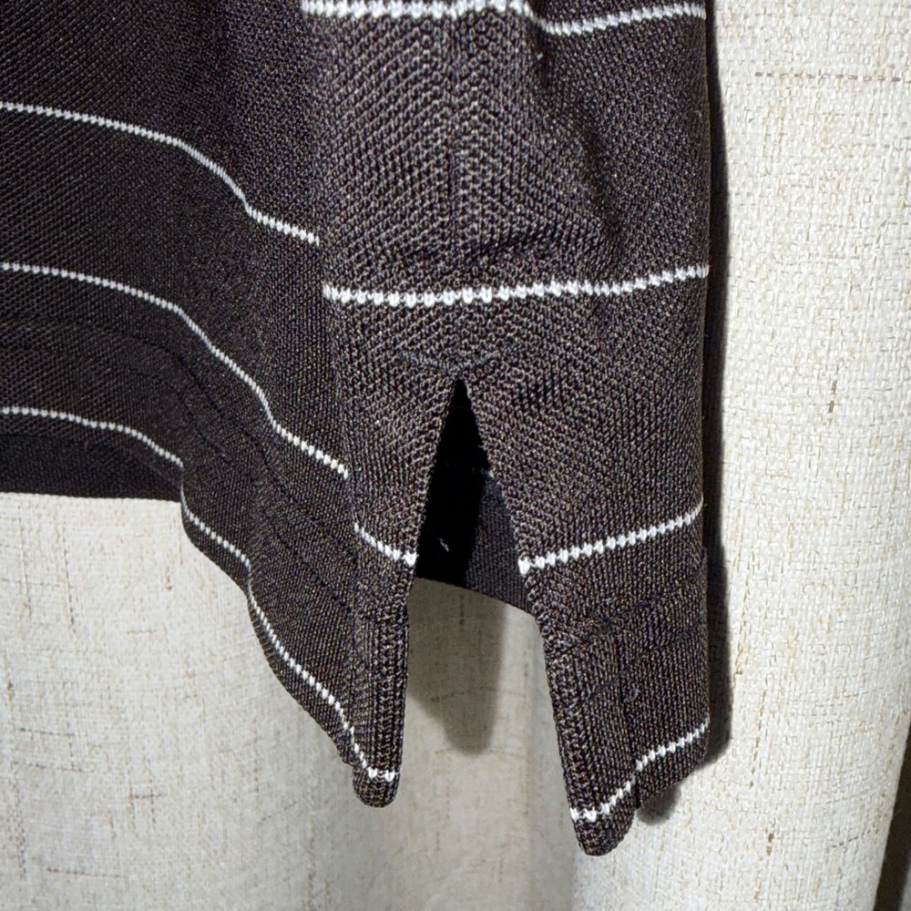 Greg Norman Collection Dark Polo with Subtle Stripes - Picture 4 of 8